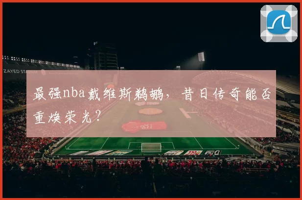 最强nba戴维斯鹈鹕,昔日传奇能否重焕荣光?